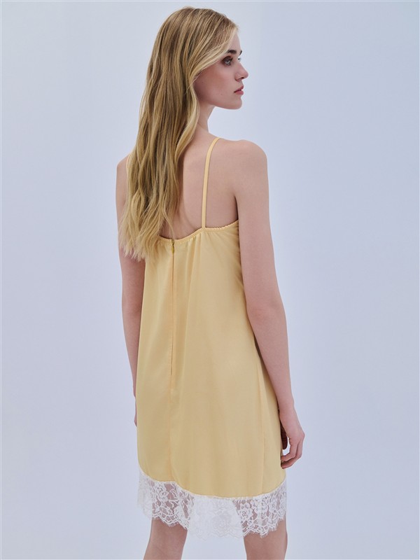 COMBOS 091 DRESS MINI SATIN BANANA