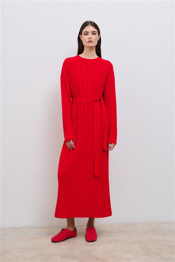 COMBOS 093 BLISS KNIT DRESS RED