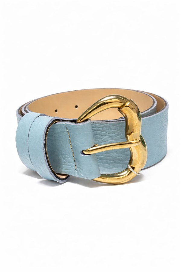 COMBOS 094 LEATHER BELT HEART BUCKLE BLUE