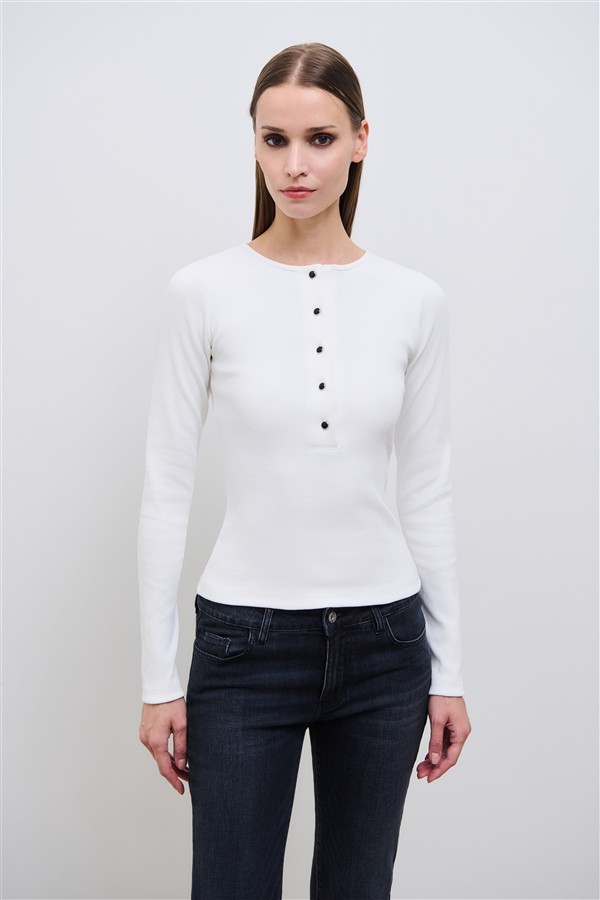 COMBOS 104 MIA RIB TOP ECRU