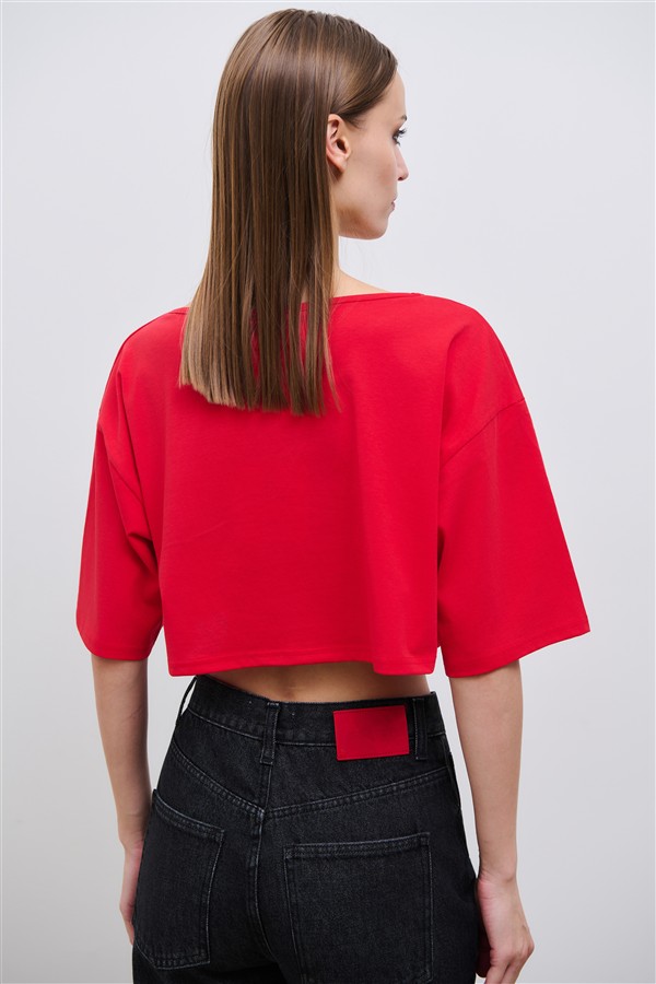 COMBOS 105 ELENA CROP TOP RED