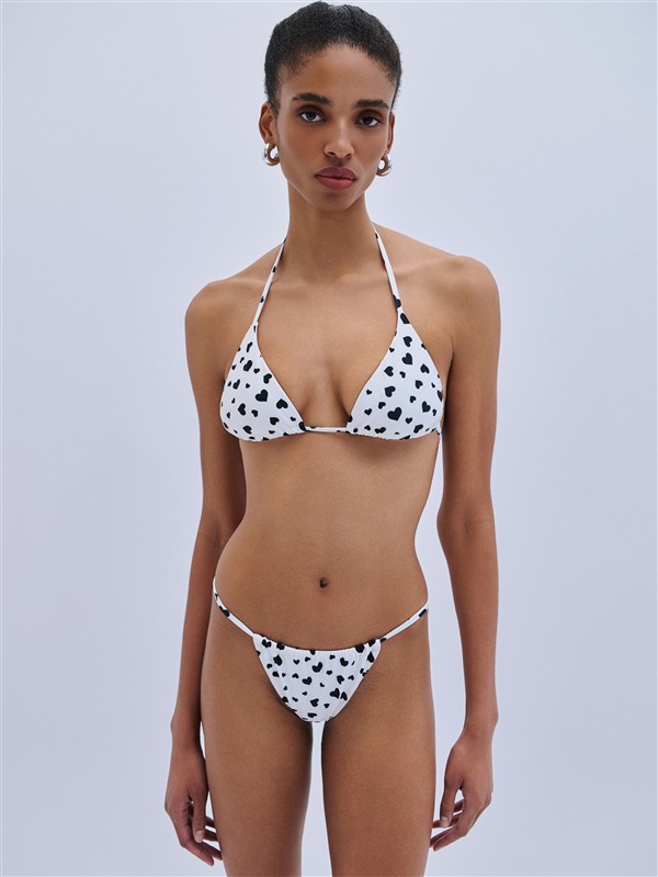 COMBOS 110 SET BIKINI HEARTS B/W