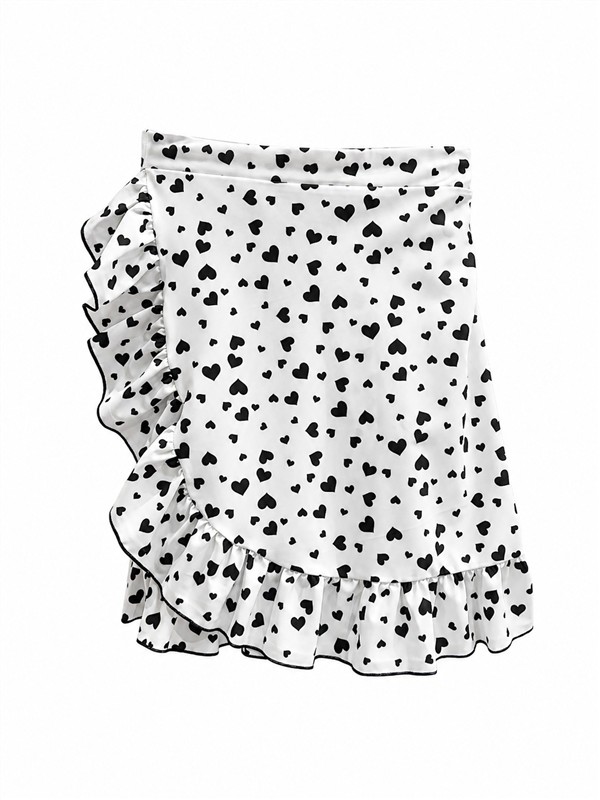 COMBOS 112 MINI PAREO HEARTS WHITE/BLACK