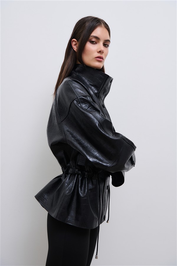 COMBOS 120 NAOMI LEATHER JACKET BLACK