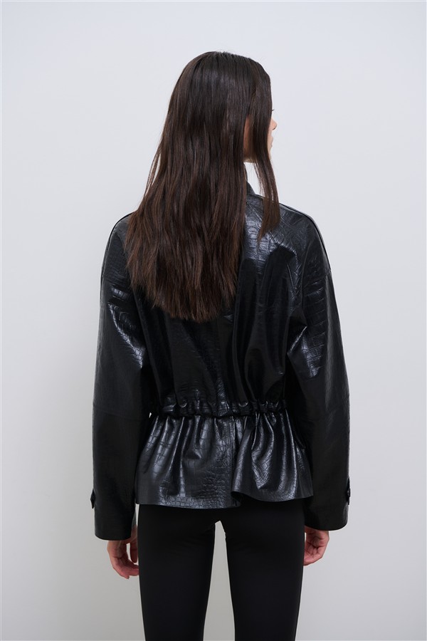COMBOS 120 NAOMI LEATHER JACKET BLACK