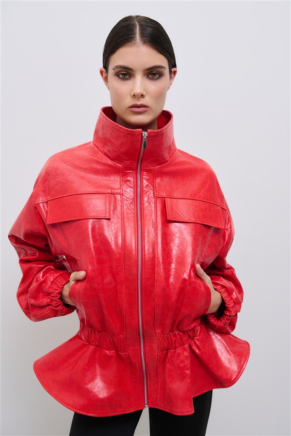 COMBOS 121 CARNATION LEATHER JACKET RED