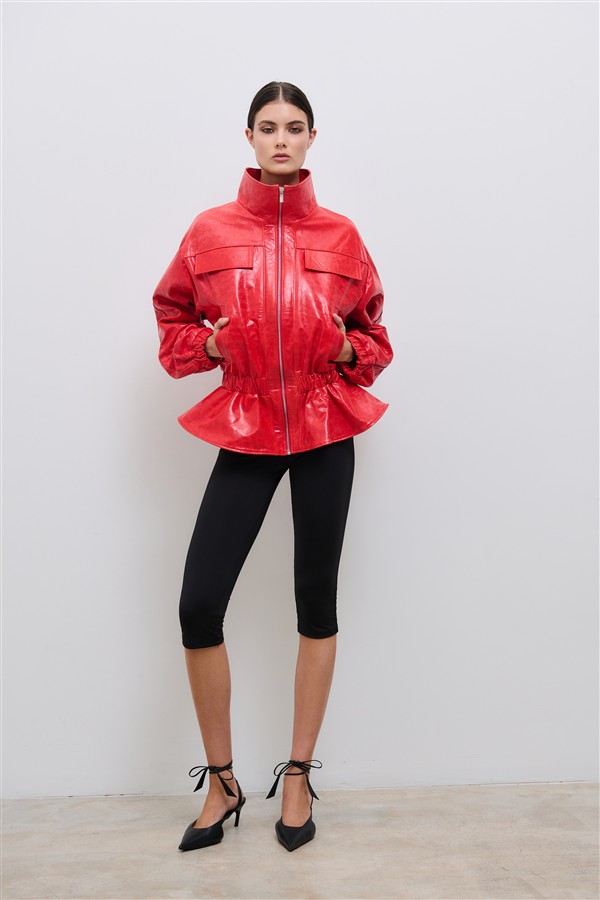 COMBOS 121 CARNATION LEATHER JACKET RED