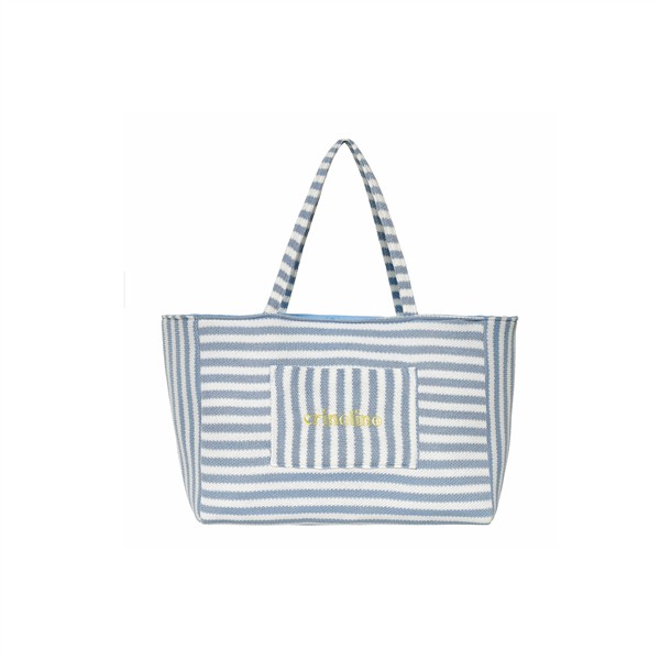 CRINOLINO BLUE STRIPED WEEKEND BAG