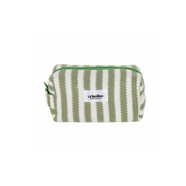 CRINOLINO MINT STRIPED TOILETRY BAG