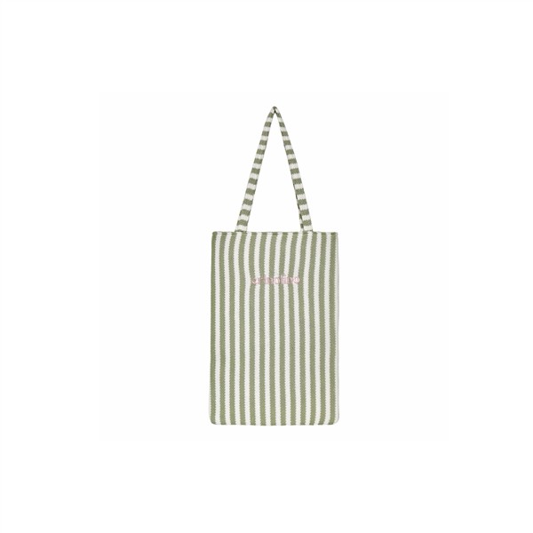 CRINOLINO MINT STRIPED TOTE BAG