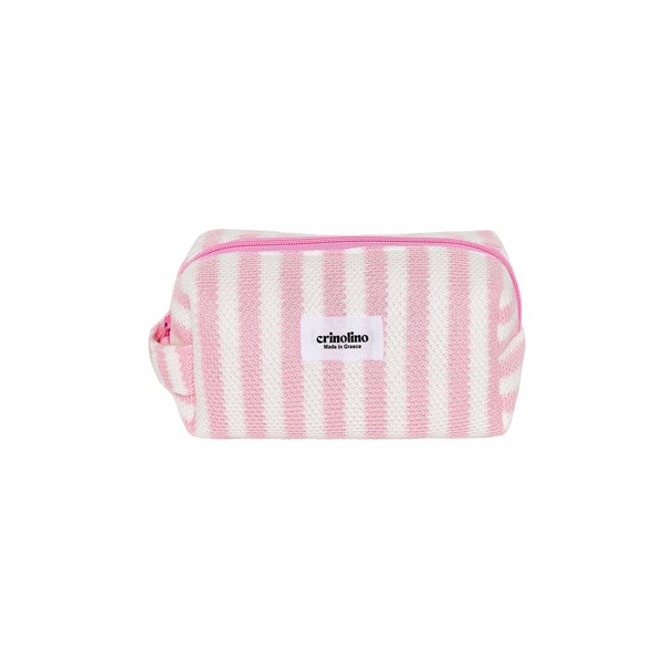 CRINOLINO PINK STRIPED TOILETRY BAG