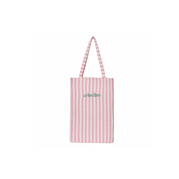 CRINOLINO PINK STRIPED TOTE BAG