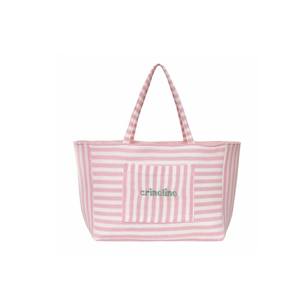 CRINOLINO PINK STRIPED WEEKEND BAG