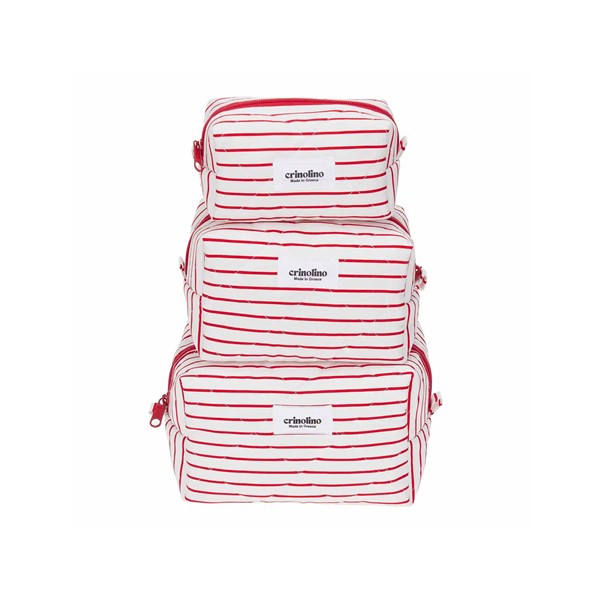 CRINOLINO RED STRIPES MINI MAKEUP BAG