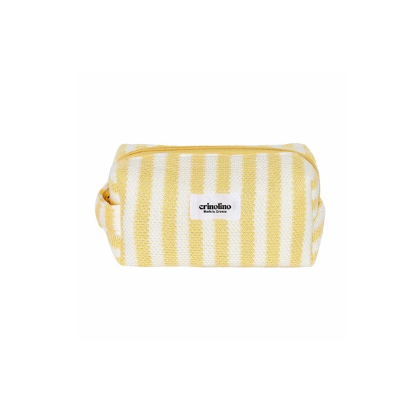 CRINOLINO YELLOW STRIPED TOILETRY BAG