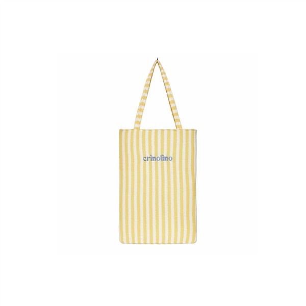 CRINOLINO YELLOW STRIPED TOTE BAG