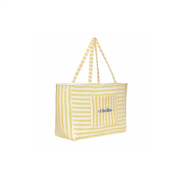 CRINOLINO YELLOW STRIPED WEEKEND BAG