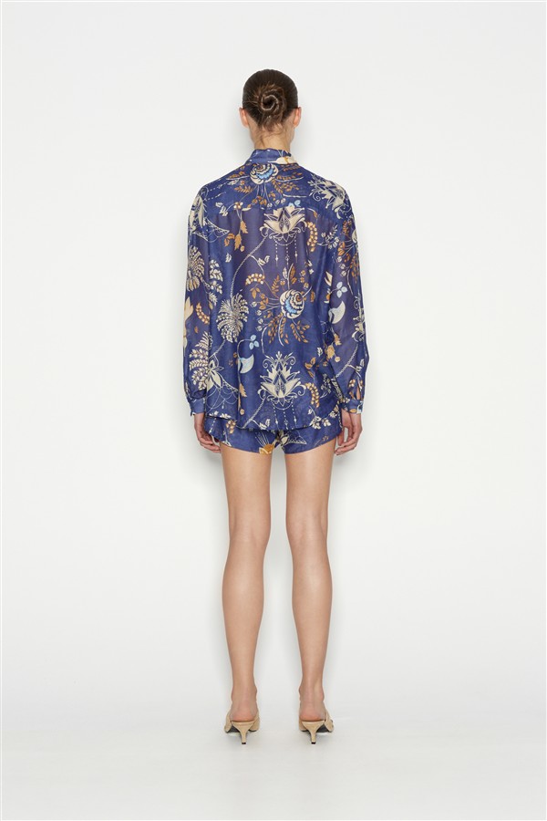 NR CUBAN LONG SLEEVE SHIRT BLUE