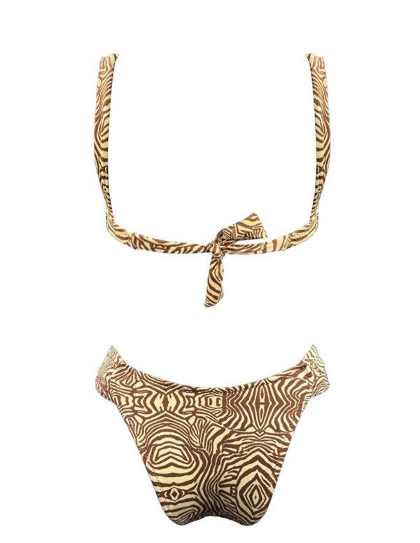 EMMA 900 ZEBRA WIRE BIKINI BROWN