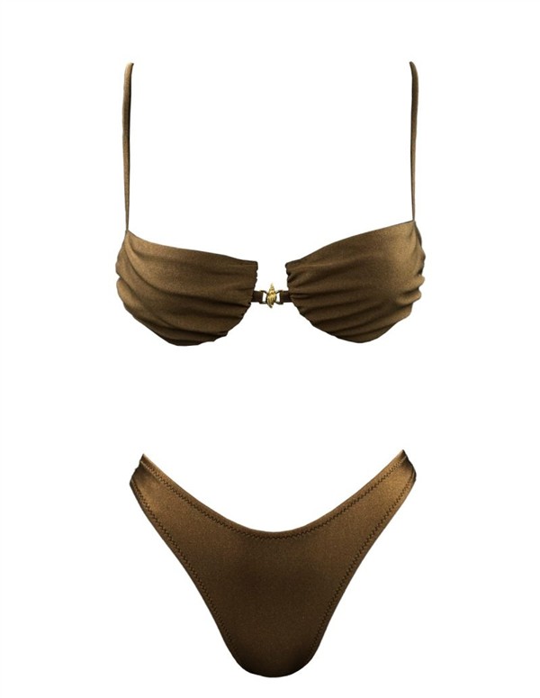 EMMA 907 SNAIL WIRE BIKINI ESPRESSO