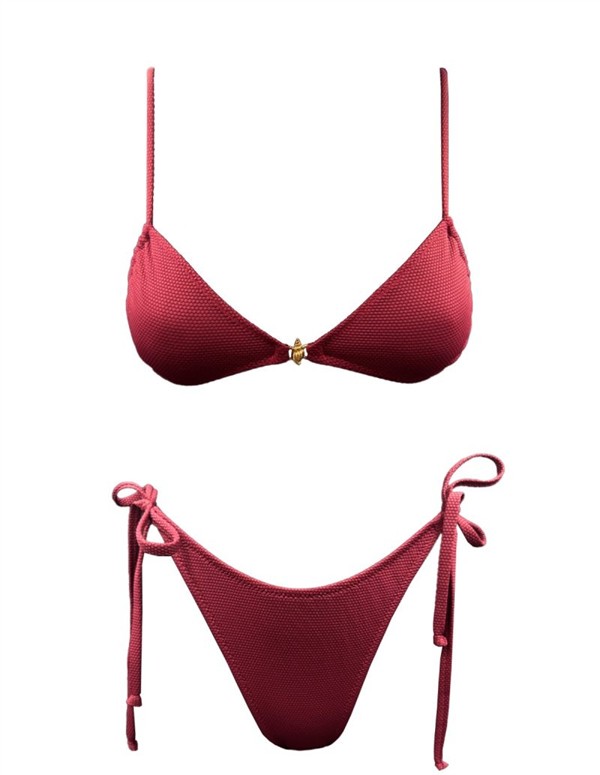 EMMA 925 SNAIL BRALETTE BIKINI WINE