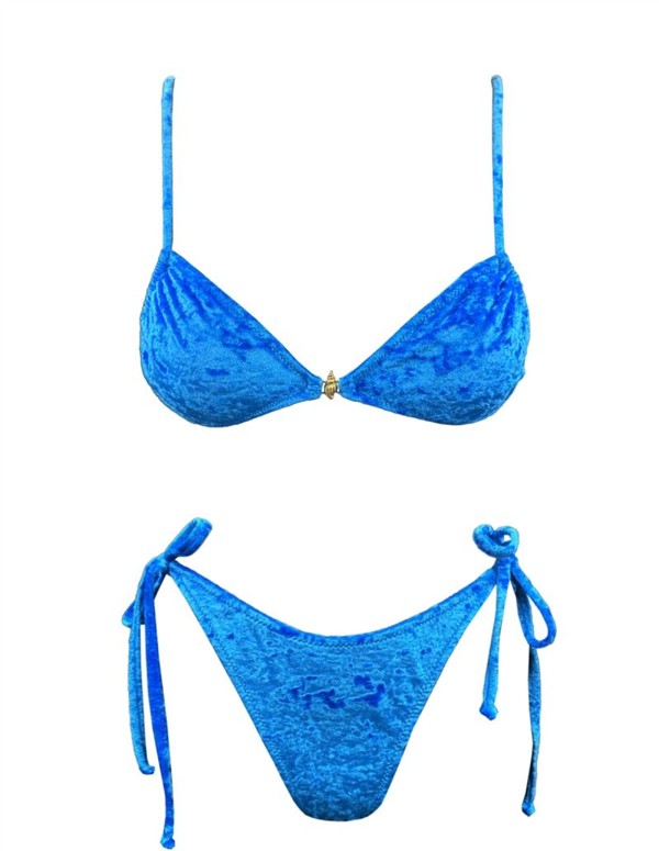 EMMA 951 VELVET SNAIL BRALETTE BIKINI OCEAN