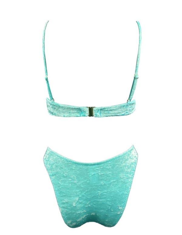 EMMA 955 VELVET SNAIL WIRE BIKINI AQUA