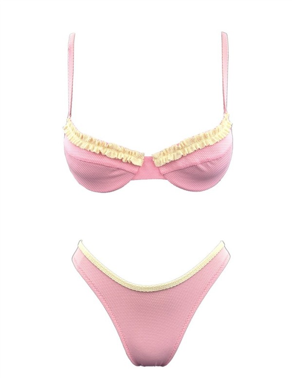 EMMA 990 RUFFLED BIKINI COTTON CANDY