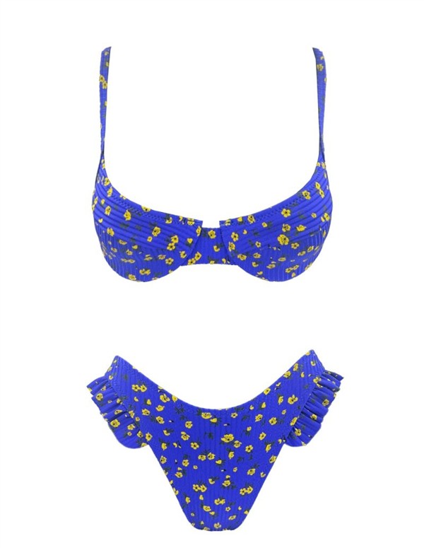 EMMA 995 FRILL BIKINI YELLOW BLOOM