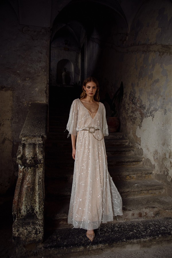 NIDODILEDA EZRA SLIT DRESS OFF WHITE