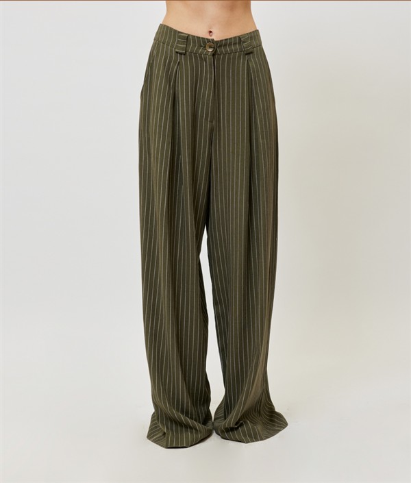 SUNSETGO JOSEFINE PANTS KHAKI STRIPES