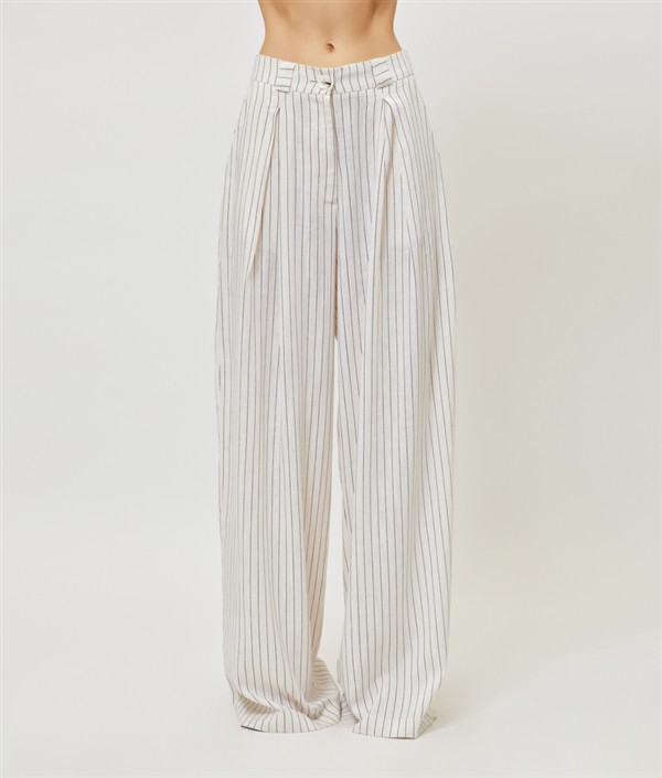 SUNSETGO JOSEFINE PANTS OFF WHITE STRIPES
