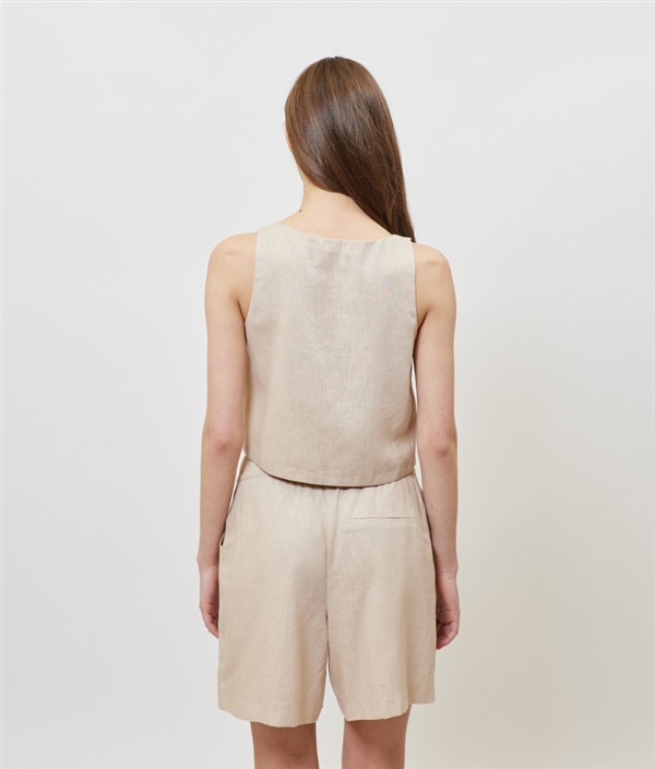 SUNSETGO JOSEFINE VEST BEIGE