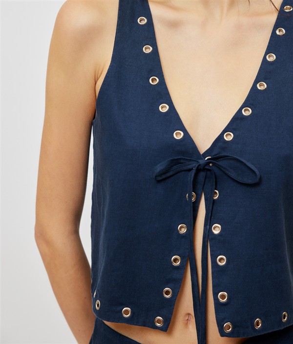 SUNSETGO JOSEFINE VEST NAVY BLUE