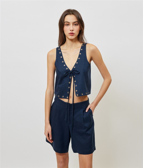 SUNSETGO JOSEFINE VEST NAVY BLUE