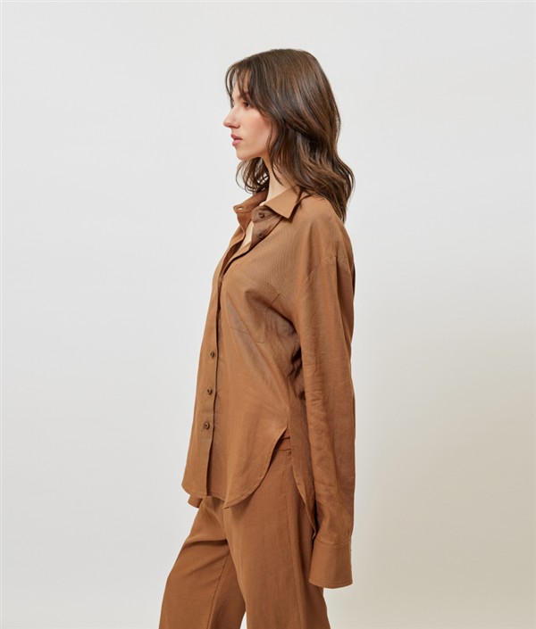 SUNSETGO JULY SHIRT CHOCOLATE