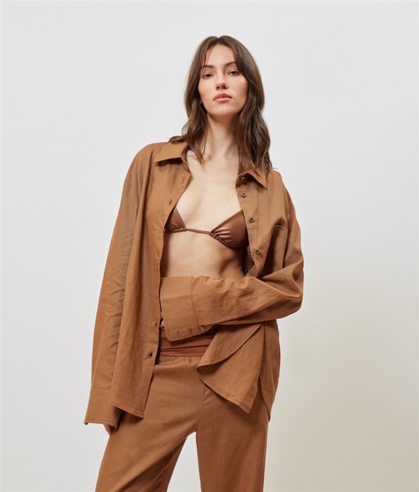 SUNSETGO JULY SHIRT CHOCOLATE