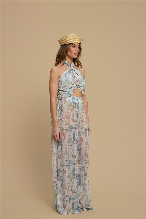 LA CHAINE AMMOUDIA BUSTIER MOSAIC OCEAN