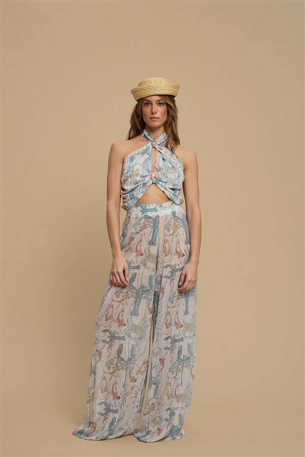 LA CHAINE AMMOUDIA PANTS MOSAIC OCEAN