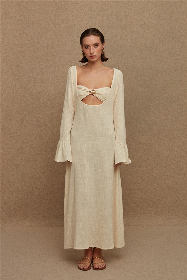 LA CHAINE CALDERA DRESS BEIGE