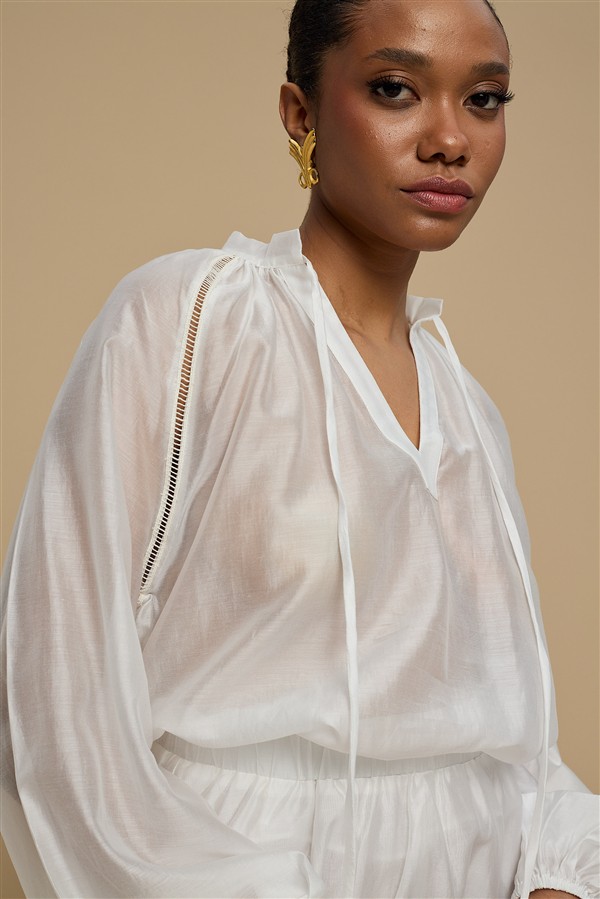 LA CHAINE ESTELL SHIRT WHITE