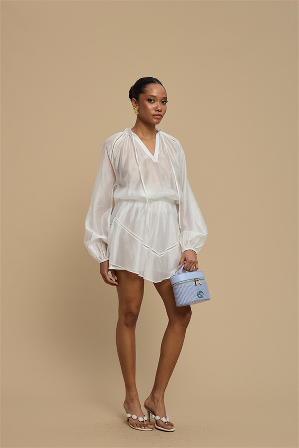 LA CHAINE ESTELL SKIRT WHITE
