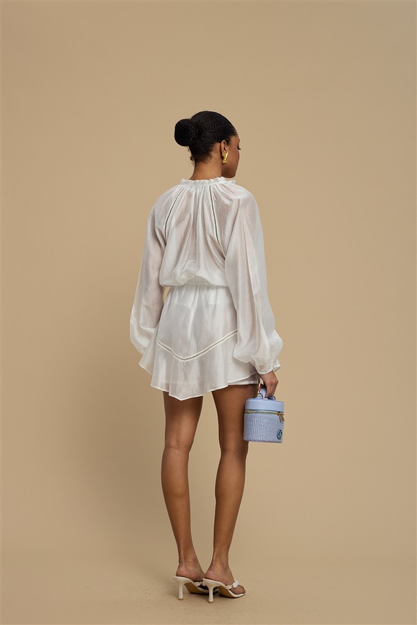 LA CHAINE ESTELL SKIRT WHITE
