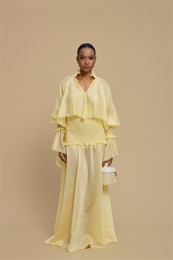LA CHAINE IRIS DRESS YELLOW