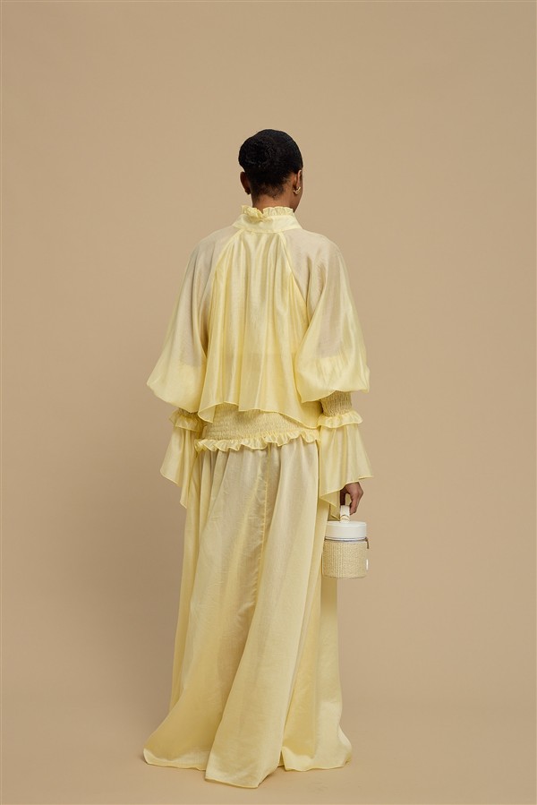 LA CHAINE IRIS DRESS YELLOW