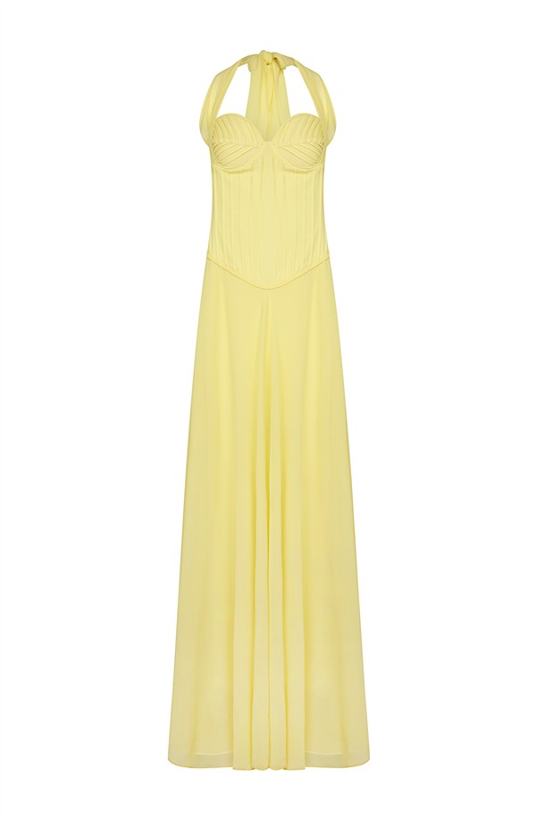 LA CHAINE SELINI DRESS YELLOW