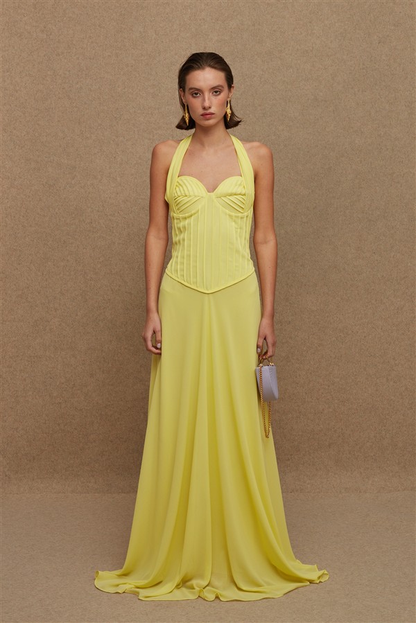 LA CHAINE SELINI DRESS YELLOW