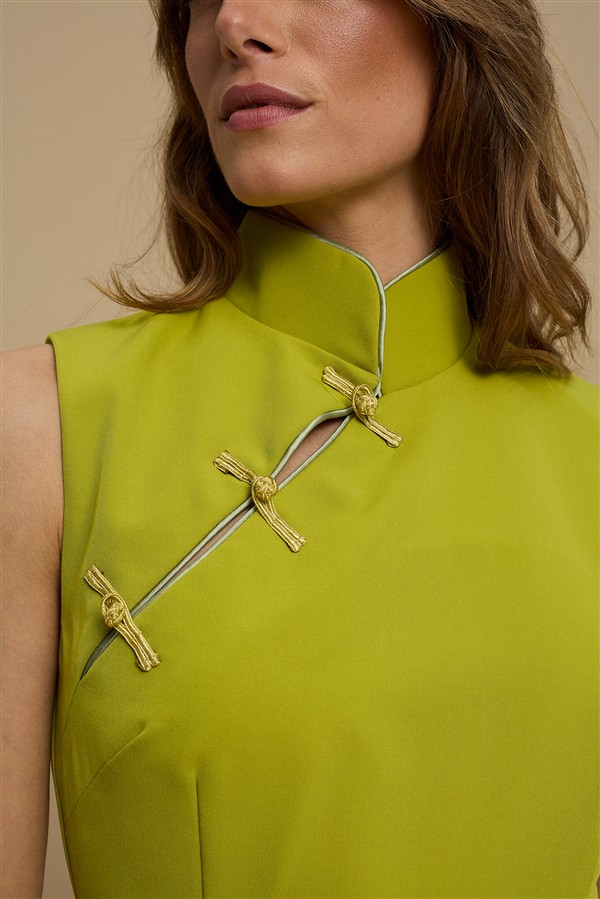LA CHAINE THALIA DRESS GREEN