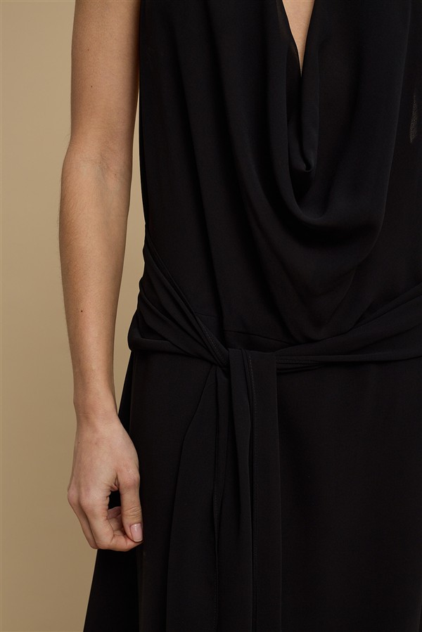 LA CHAINE WAVE DRESS BLACK