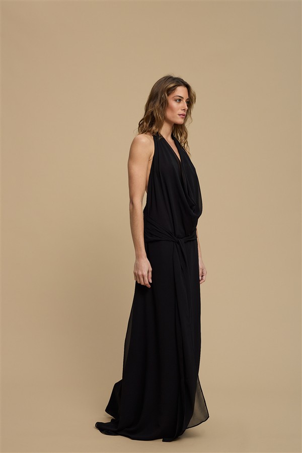 LA CHAINE WAVE DRESS BLACK